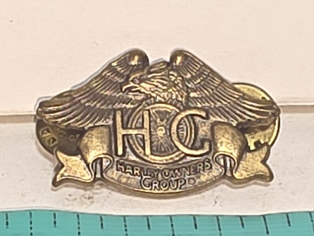 1993 Vintage Harley Davidson HD Lapel Vest Pin HOG Harley Owners Group